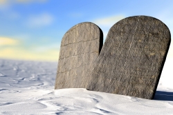 ten commandment on mountain